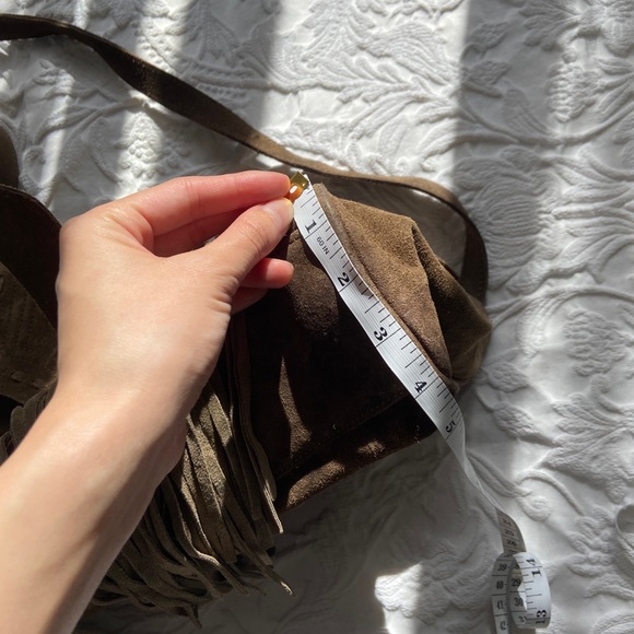 Zara brown suede fringe purse - Picture 11 of 11